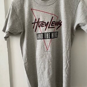 Vintage Grey Huey Lewis and The News  T-Shirt
